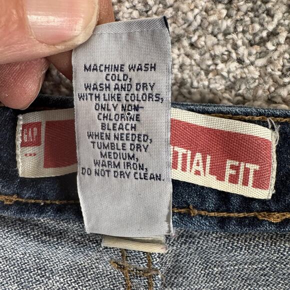 Gap Jeans Womens 8L Blue Essential Fit Dark Wash Stretch Straight Leg Mid Rise - Picture 11 of 14